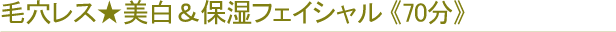 毛穴レス美白&保湿ﾌｪｲｼｬﾙ